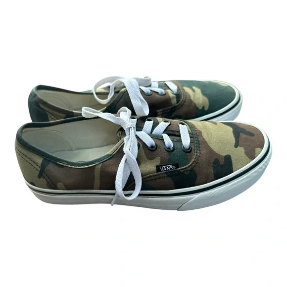 Vans‎ Authentic Camo Sneakers - Green and Brown Woman’s 7.5/Mens 6 - Picture 5 of 9